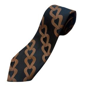 The Andover Vintage Elegant Black and Brown Men's Tie